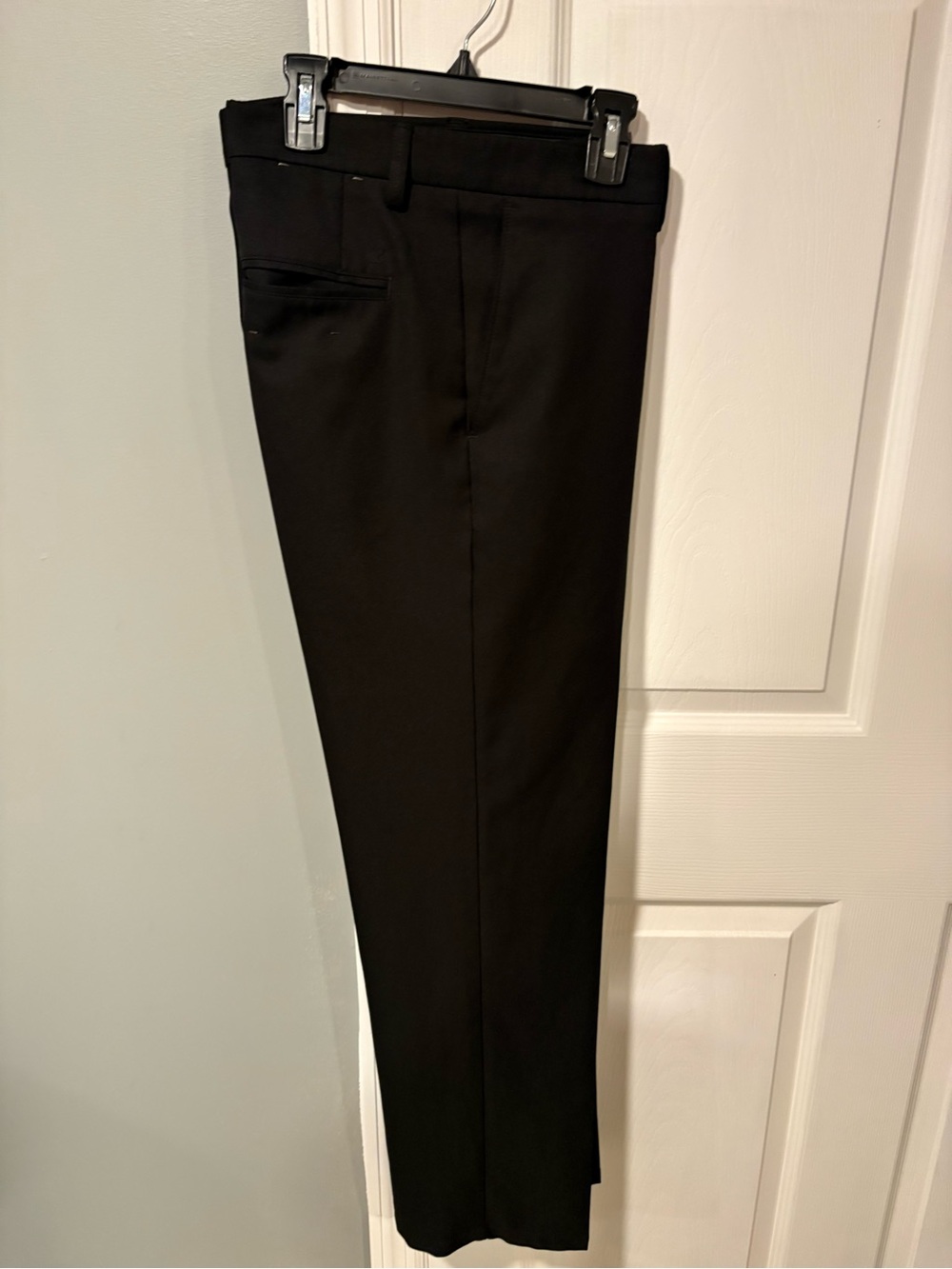 Haggar Black Men's Dress Pants - Tailored Straight Leg 36x30